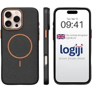 Logiji Ladera iPhone 14 Kılıf - Vintage Deri Efektli Tasarım - MagSafe ile Uyumlu - Kahverengi