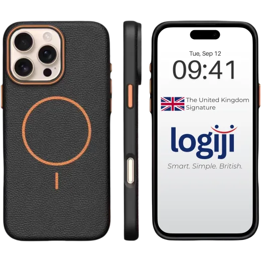 Logiji Ladera iPhone 13 Kılıf - Mat Dokulu Sağlam Kapak - MagSafe ile Uyumlu - Siyah